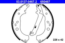 ATE 03.0137-0467.2 Brake Shoe